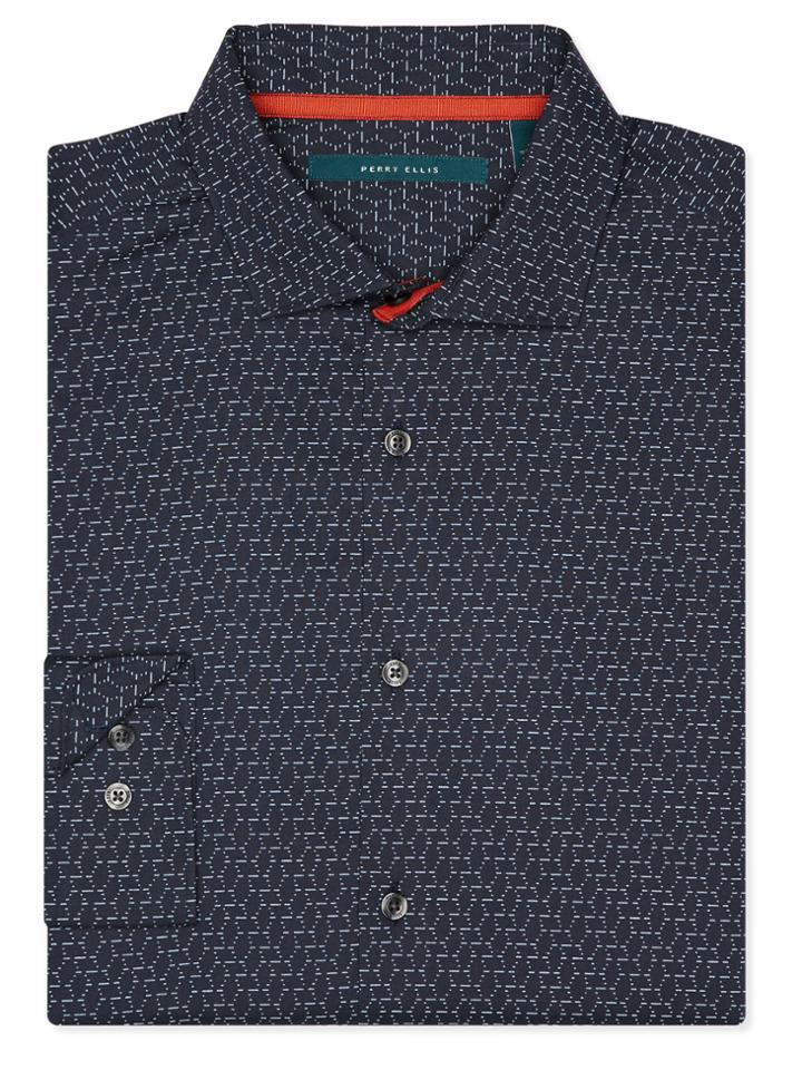Perry Ellis Big And Tall Polygon Print Shirt