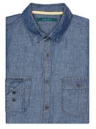 Perry Ellis Indigo Chambray Double Pocket Shirt