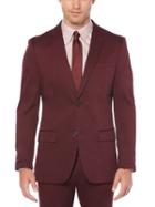 Perry Ellis Very Slim Wine Satin Suit Jacket