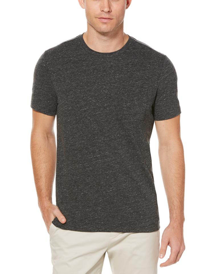 Perry Ellis Solid Crew Neck Pocket T-shirt