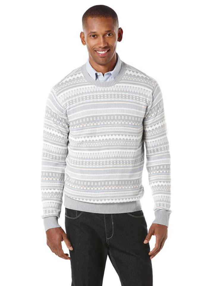 Perry Ellis Long Sleeve Neo Crewneck Sweater