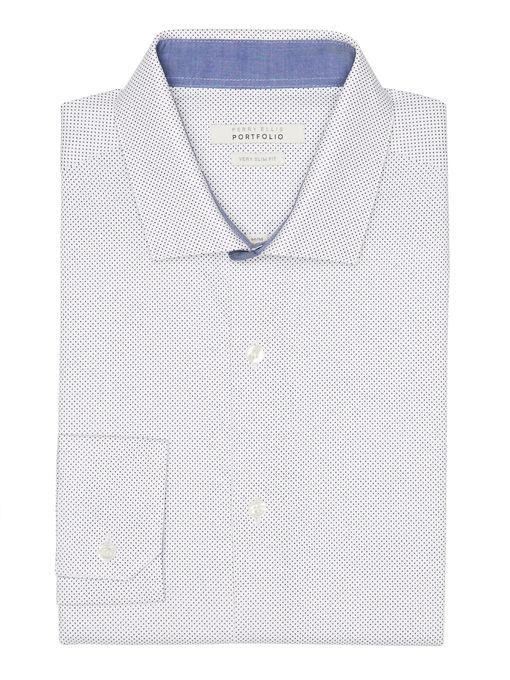 Perry Ellis Very Slim Pindot Dress Shirt