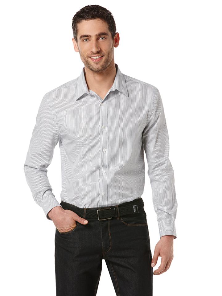 Perry Ellis Long Sleeve Stripe Shirt
