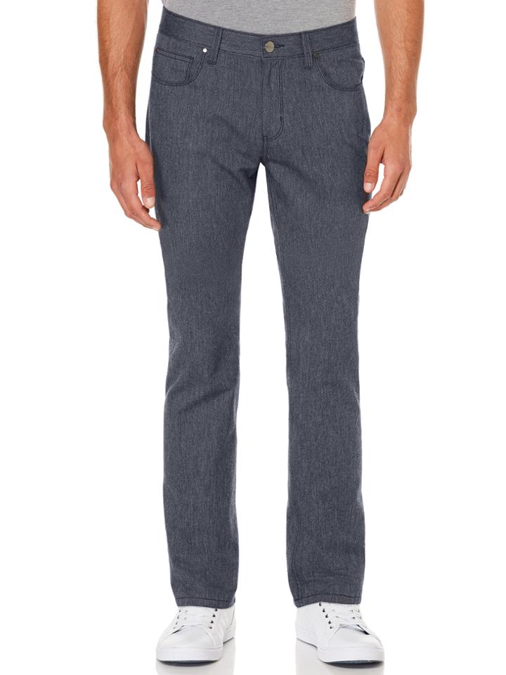 Perry Ellis Slim Fit Mini Herringbone Dress Pant