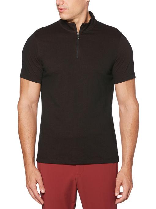 Perry Ellis Quarter Zip Neck Polo