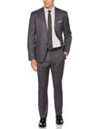 Perry Ellis 2 Piece Very Slim Fit Dark Grey Dobby Suit