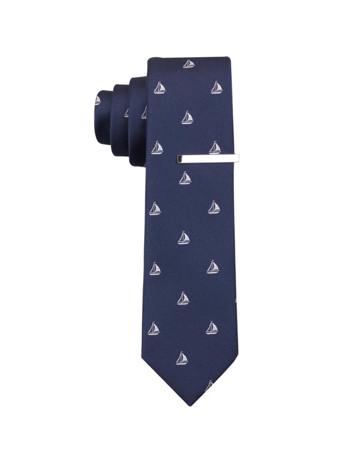 Perry Ellis Sailboat Print Tie
