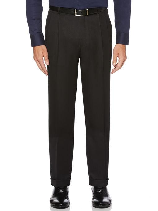 Perry Ellis Double Pleat Solid Dress Pant
