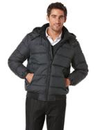 Perry Ellis Check Print Quilted Jacket