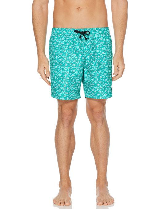 Perry Ellis Critter Print Swim Short