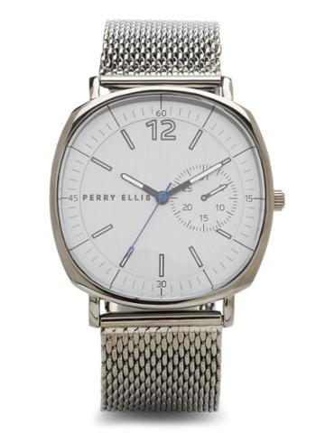 Perry Ellis Perry Ellis Portfolio Square Face Mesh Watch
