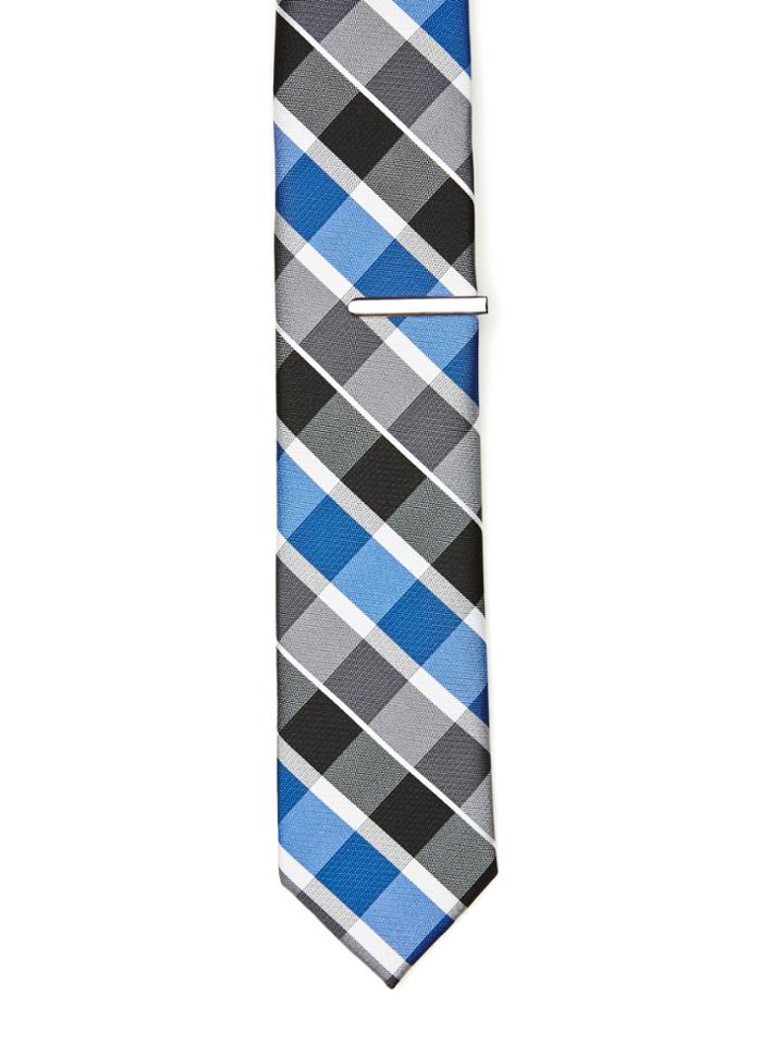 Perry Ellis Livingstone Plaid Slim Silk Tie