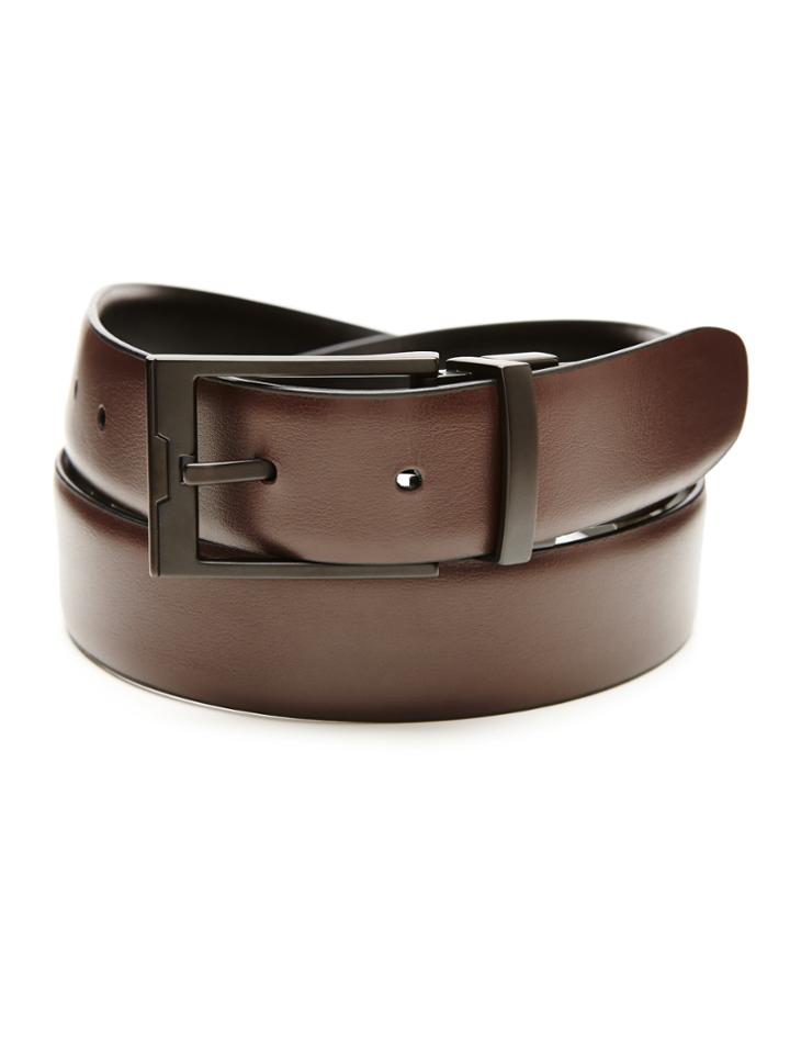 Perry Ellis Black Cop Leather Belt