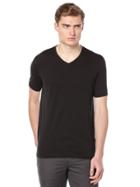 Perry Ellis Short Sleeve Pima Cotton V-neck Shirt