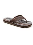 Perry Ellis Striped Flip Flops