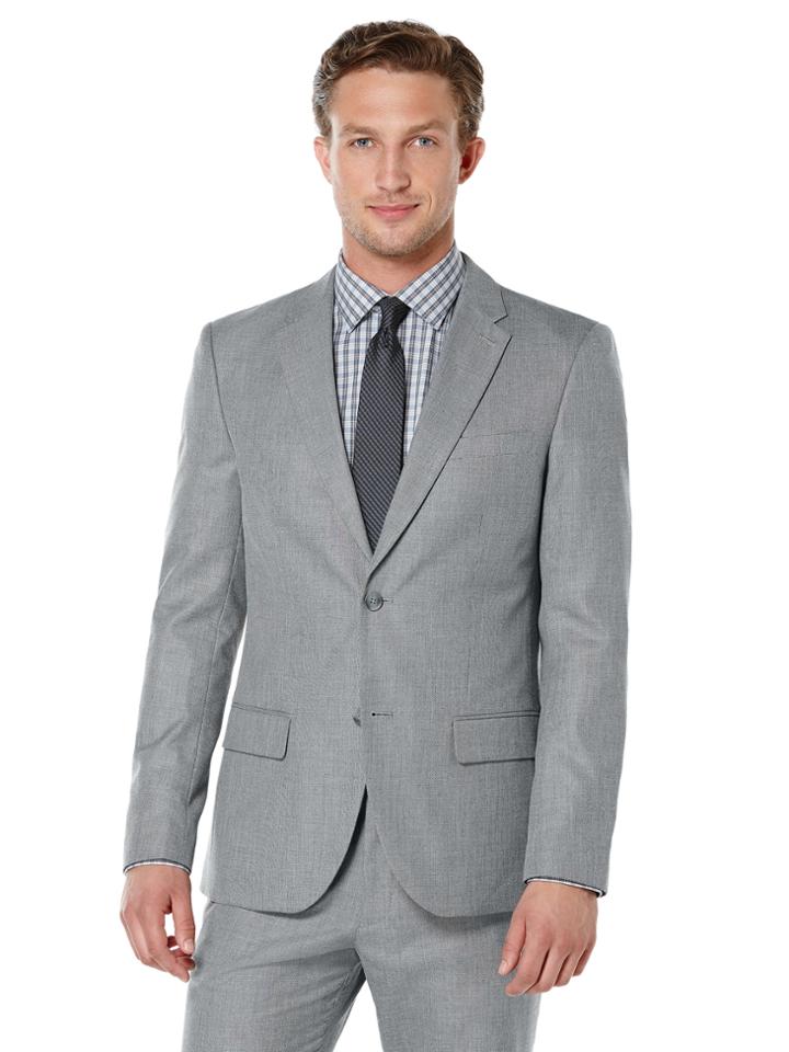 Perry Ellis Slim Fit Twill Grey Suit Jacket