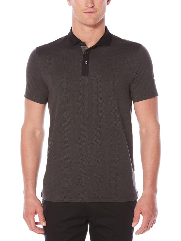 Perry Ellis Short Sleeve Herringbone Polo