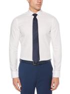 Perry Ellis Slim Fit White Dobby Dress Shirt