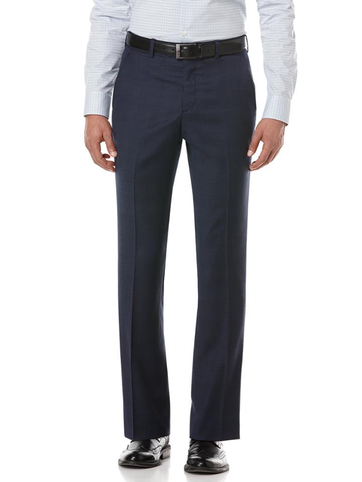 Perry Ellis Modern Fit Blue Plaid Suit Pant