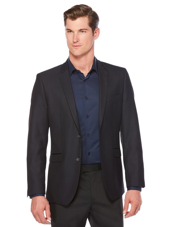 Perry Ellis Slim Fit Diamond Weave Sport Coat