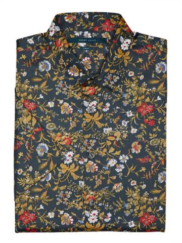 Perry Ellis Short Sleeve Floral Shirt