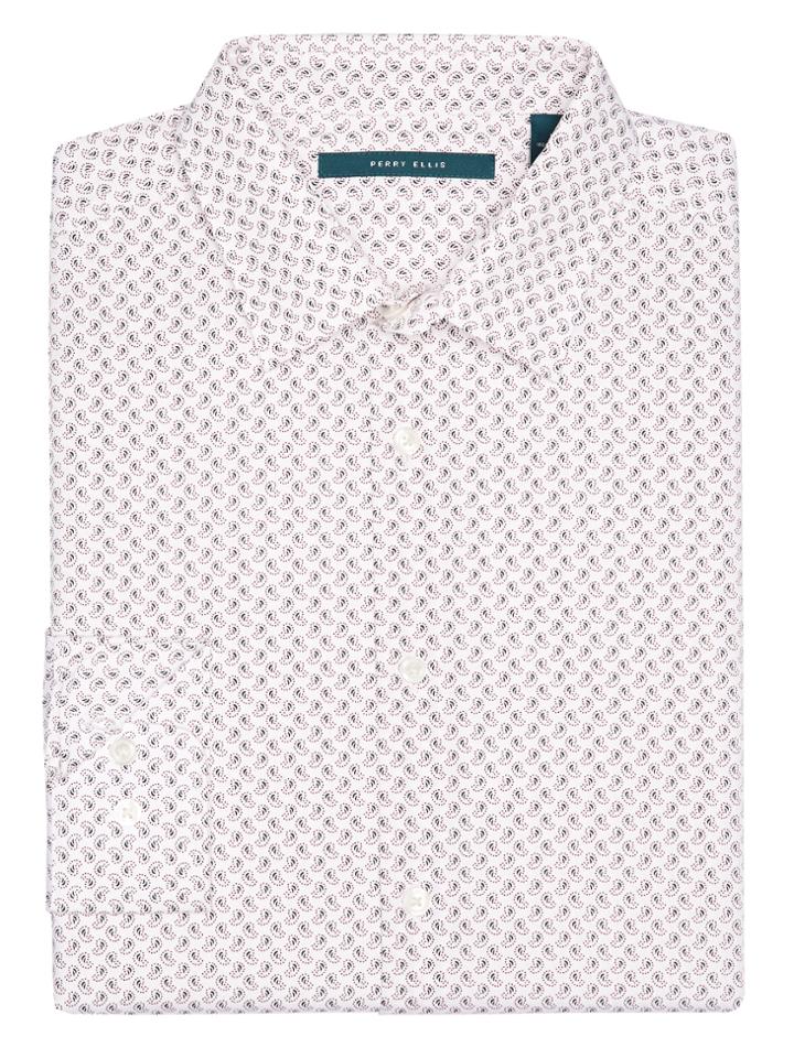 Perry Ellis Mini Print Paisley Dot Shirt