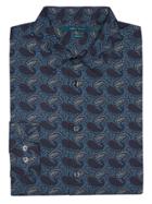 Perry Ellis Slim Fit Etched Paisley Shirt