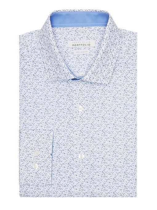 Perry Ellis Very Slim Bright Floral Print Dress Shirt