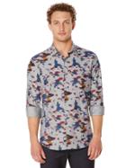 Perry Ellis Big And Tall Exclusive Paint Print Shirt