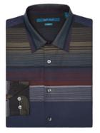 Perry Ellis Slim Fit Engineered Stripe Shirt