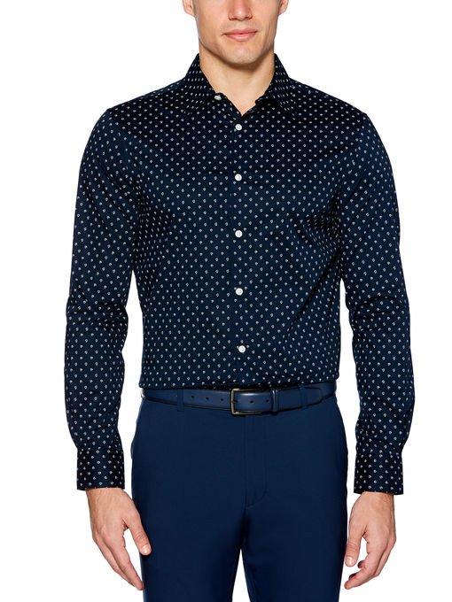 Perry Ellis Leaf Print Stretch Shirt