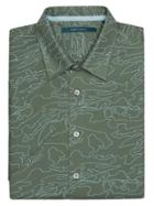 Perry Ellis Big And Tall Print Map Outline Shirt