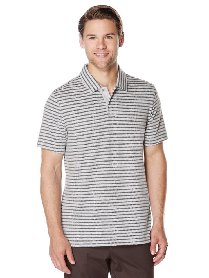 Perry Ellis Short Sleeve Horizontal Stripe Polo