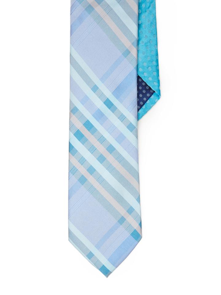 Perry Ellis Sardinia Plaid Silk Tie