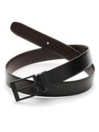 Perry Ellis Black Cap Reversible Leather Belt