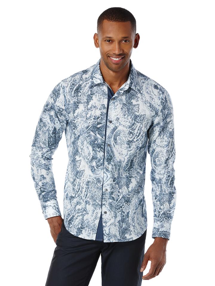 Perry Ellis Slim Fit Exclusive Large Paisley Shirt