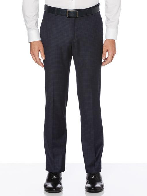 Perry Ellis Slim Fit Plaid Washable Suit Pant