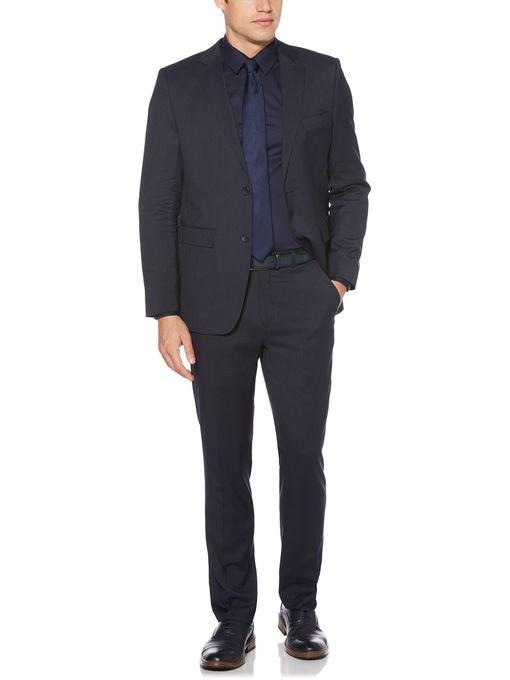 Perry Ellis 2 Piece Navy Micro-grid Suit