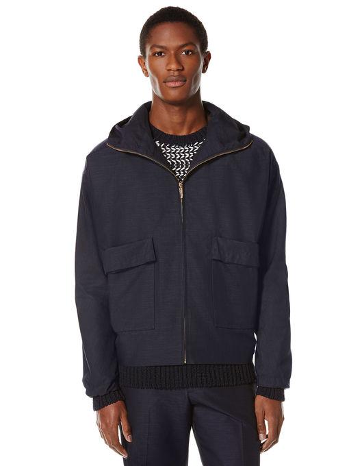 Perry Ellis Iridescent Hopsack Cropped Anorak