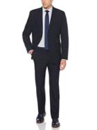 Perry Ellis 2 Piece Slim Fit Navy Plaid Suit
