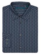 Perry Ellis Big And Tall Multicolor Geo Print Shirt