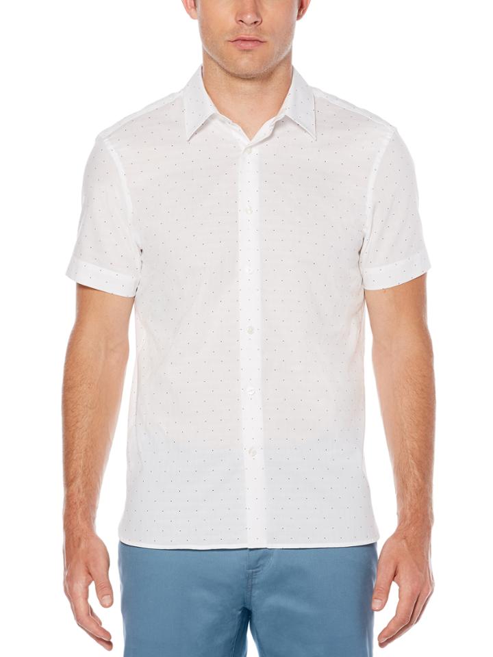 Perry Ellis Short Sleeve Scatter Dot Shirt