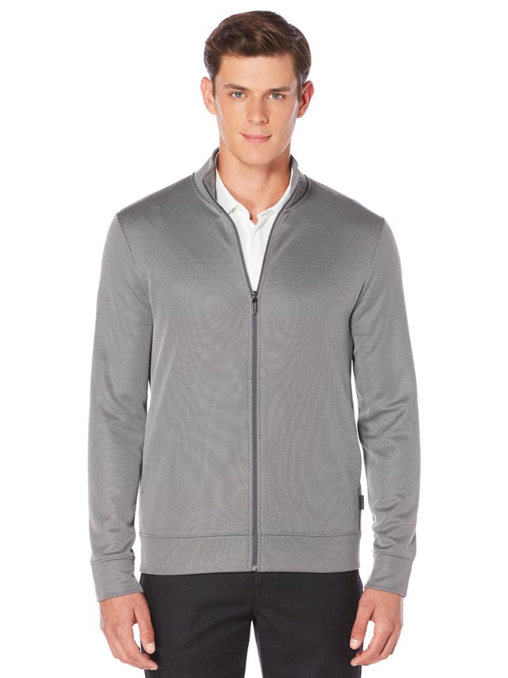 Perry Ellis Big And Tall Mini Dot Full Zip Jacket