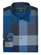 Perry Ellis Slim Fit Exploded Check Shirt