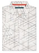 Perry Ellis Big And Tall Short Sleeve Graphic Linear Print Shirt