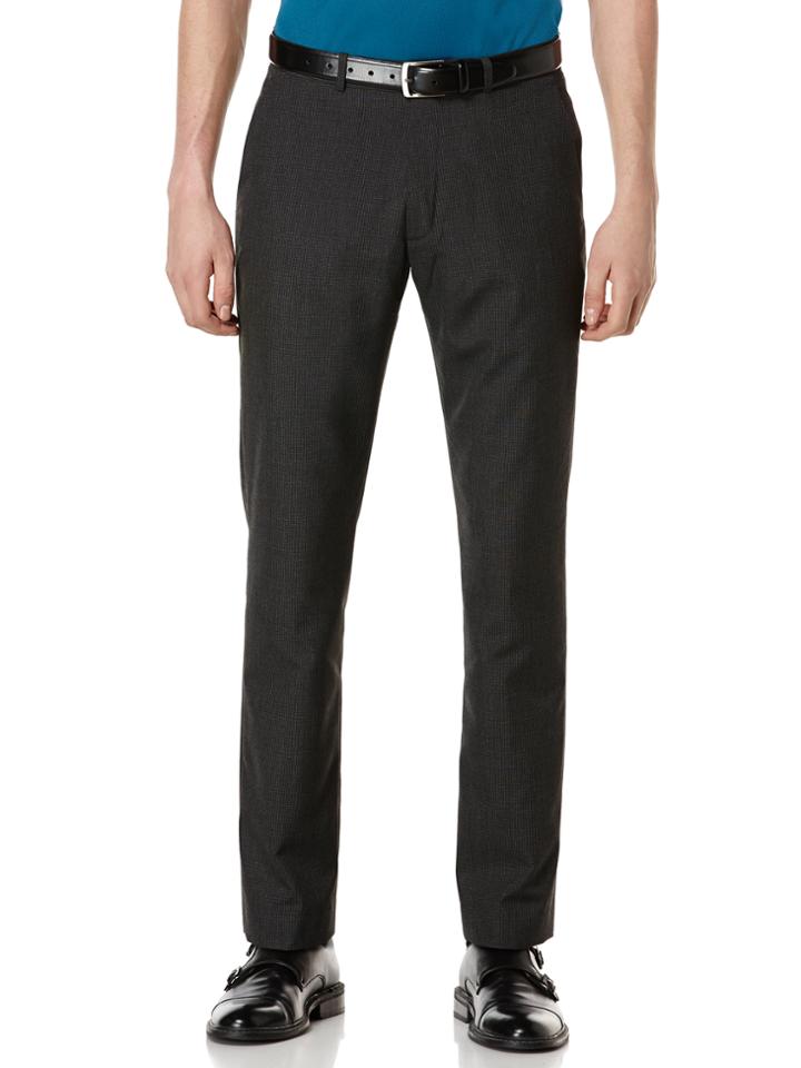 Perry Ellis Slim Fit Mini Tonal Check Suit Pant