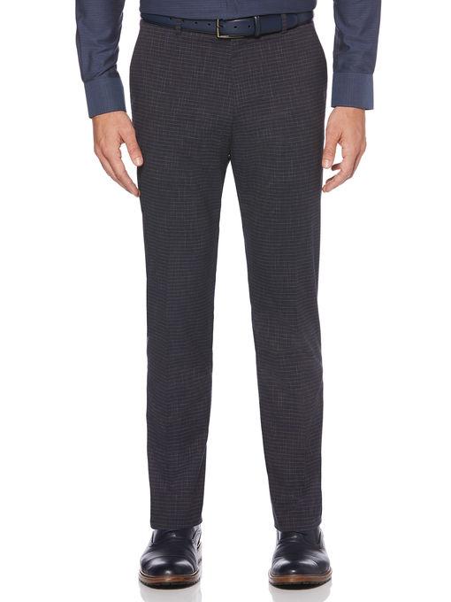 Perry Ellis Slim Fit Heather Check Dress Pant