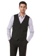 Perry Ellis Slim Solid Textured Suit Vest
