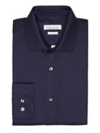 Perry Ellis Very Slim Fit Navy Dress Shirt
