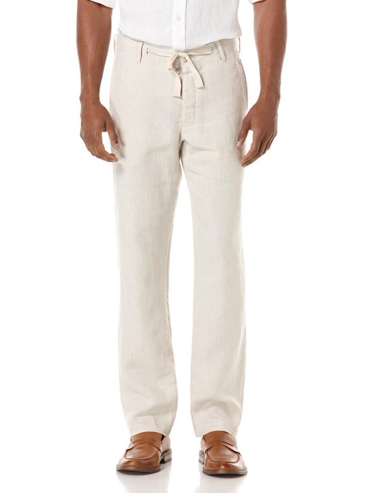 Perry Ellis Big And Tall Linen Washed Drawstring Pant